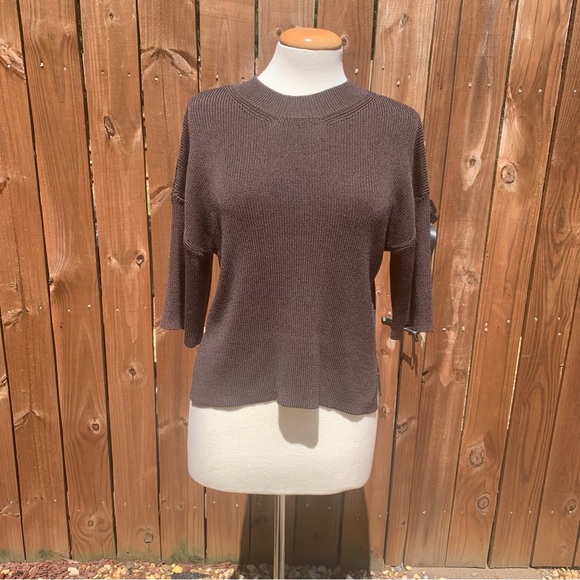 Massimo Dutti Womens 3/4 Sleeves Knit Sweater | S | Brown 5623/529 NEW!! - Picture 2 of 12